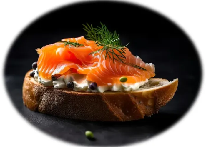 Salmón ahumado servido en distintas recetas de cocina